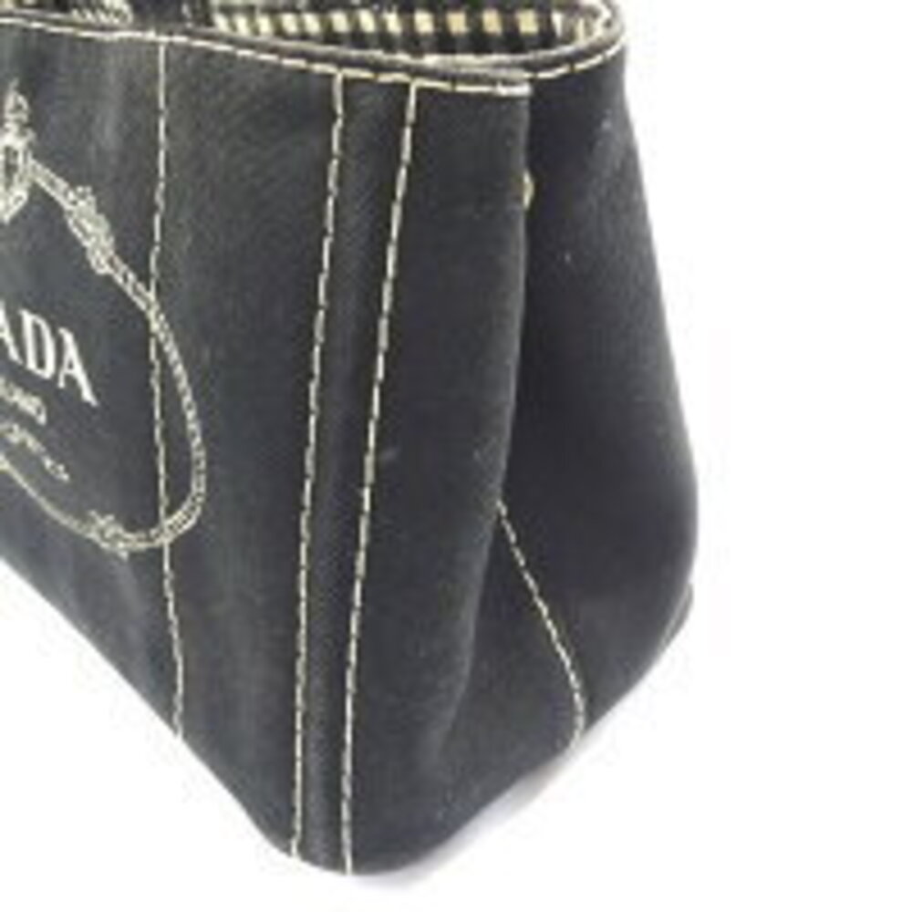 Prada tote bag shoulder Canapa black - Picture 3 of 11